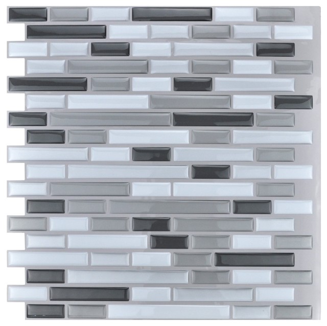 12 X12 L And Stick Kitchen Backsplash Wall Tiles Set Of 10