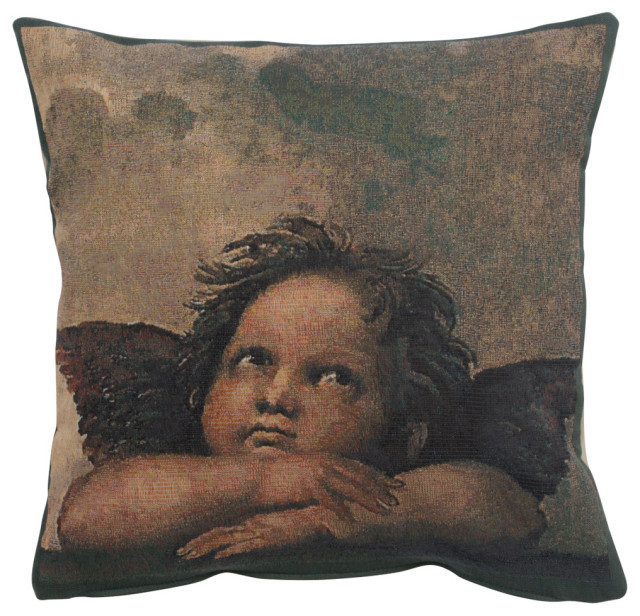 Angels by Raffael right Decorative Couch Pillow Contemporary