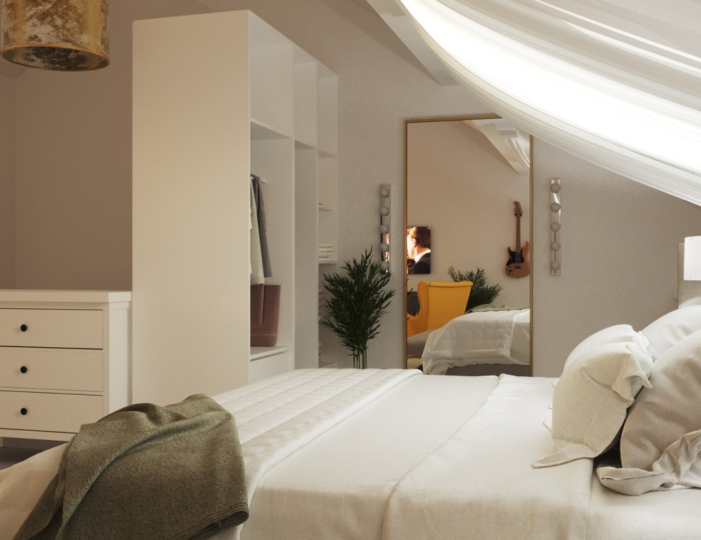 Спальня на мансардном этаже