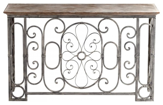 Antiqued Gray Nixie Console Table