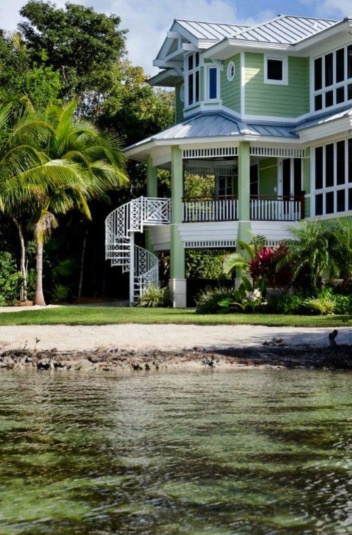 Example of an island style exterior home design in Other