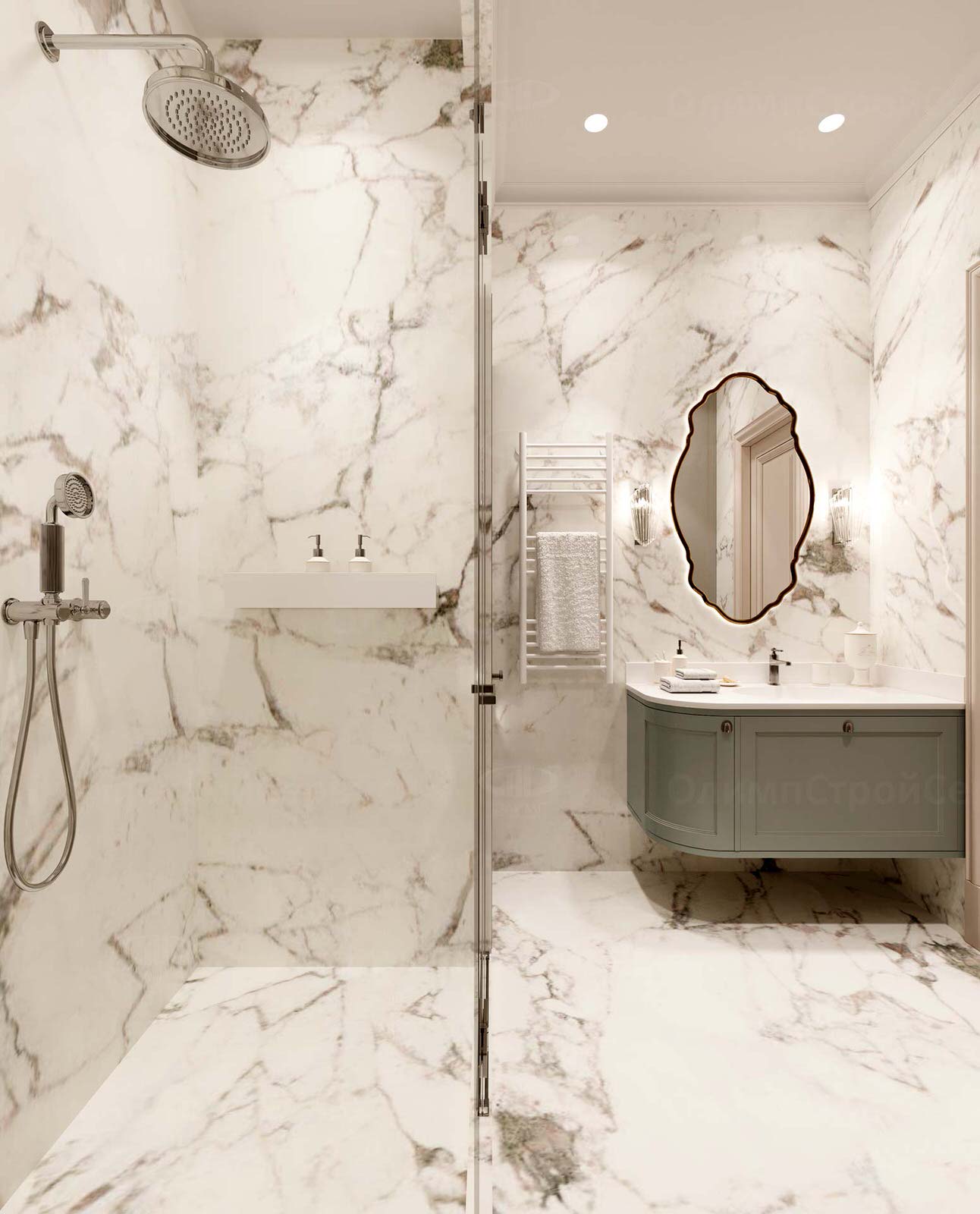 ЖК Врубеля, 4: дизайн интерьера евродвушки 60 кв.м. в стиле «Неоклассика»