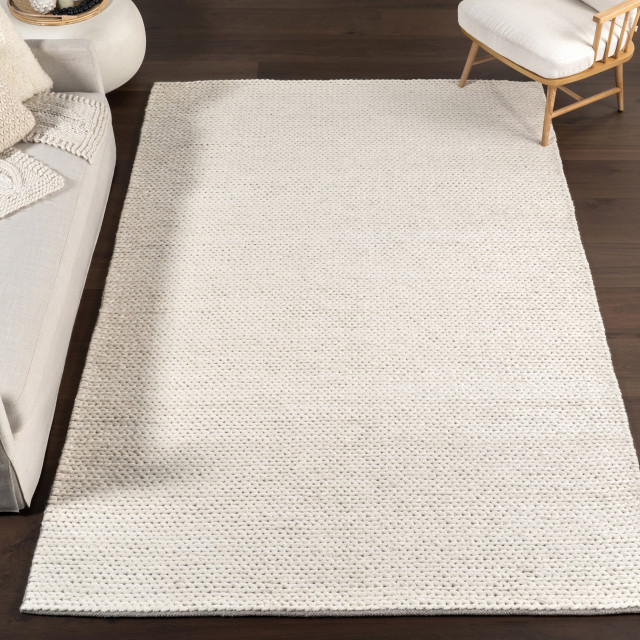 nuLOOM Braided Wool Hand Woven Chunky Cable Rug, 4'x6' - Scandinavian ...