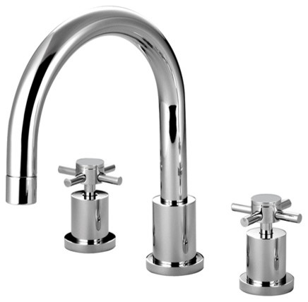 Kingston Brass KS8328DL Concord Roman Tub Filler with Metal lever handle Brushed Nickel 