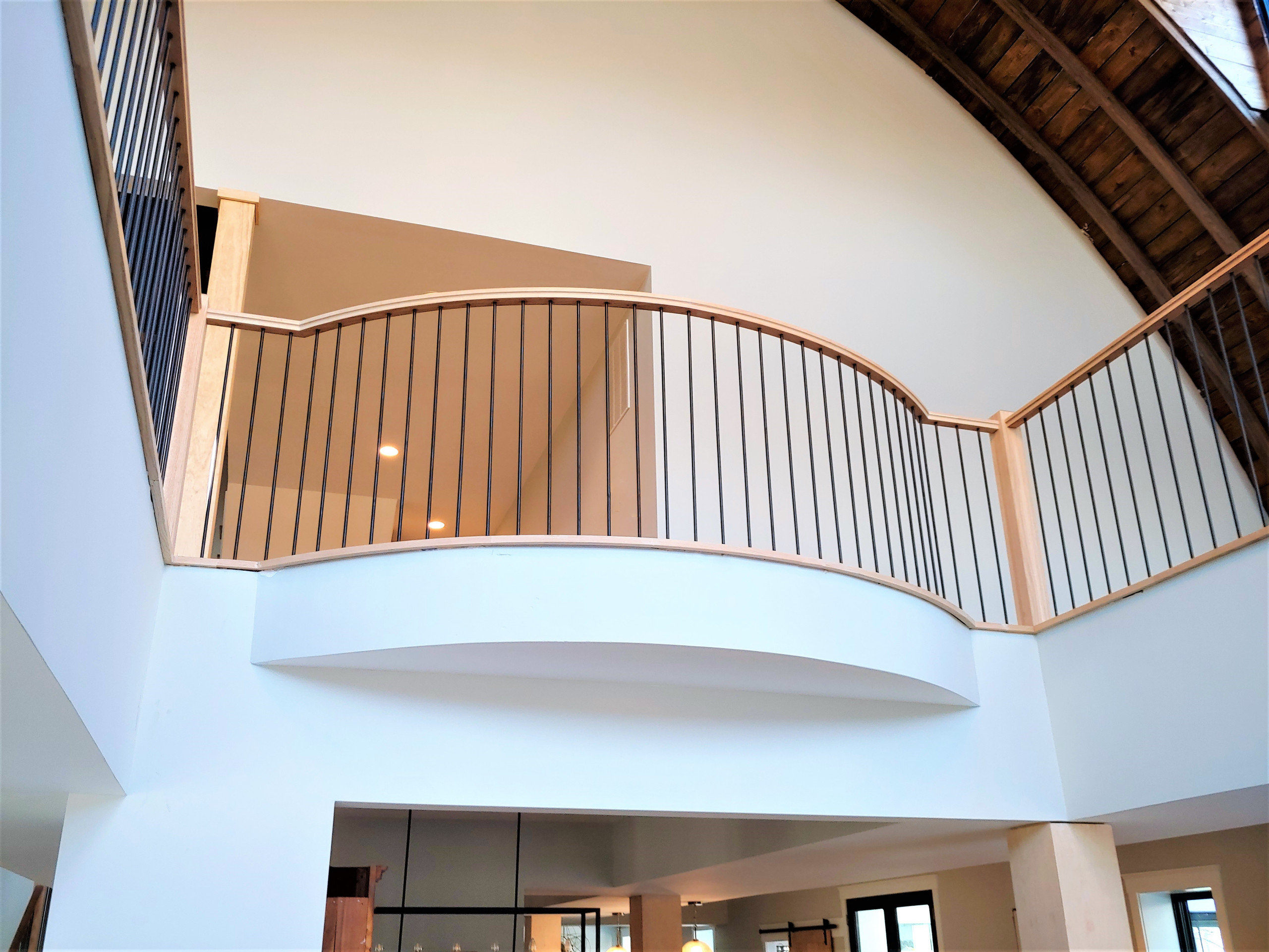 102_Straight-Freestanding Stairs/Landing in Barn Style Home, Leesburg VA 20175