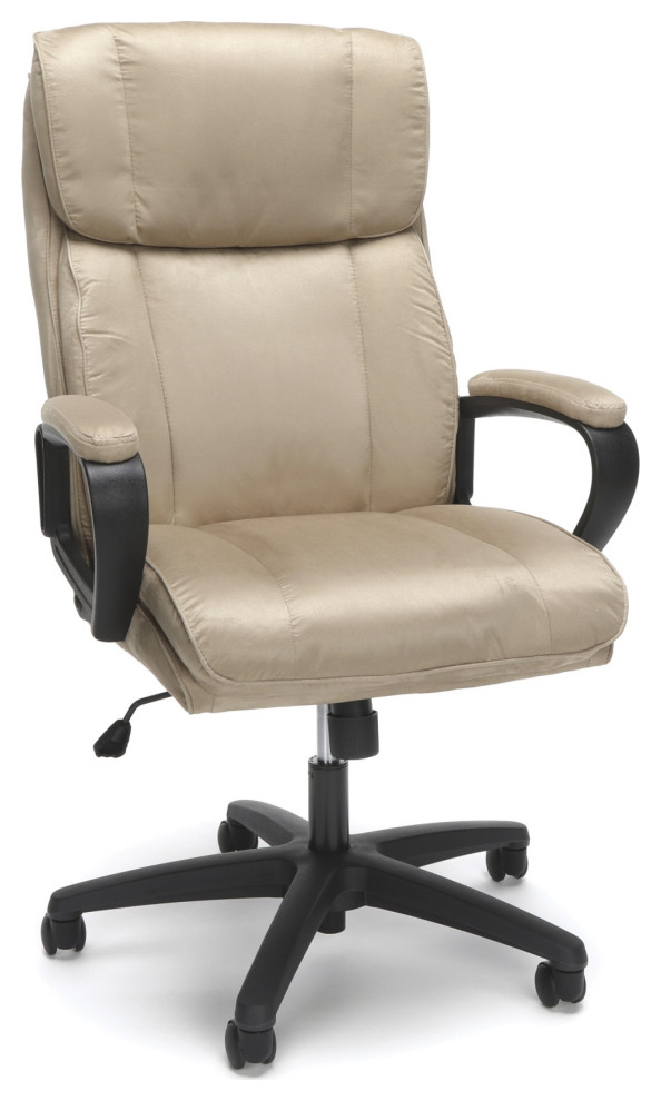 Essentials By OFM Ess3081 Plush HighBack Microfiber Office Chair, Tan
