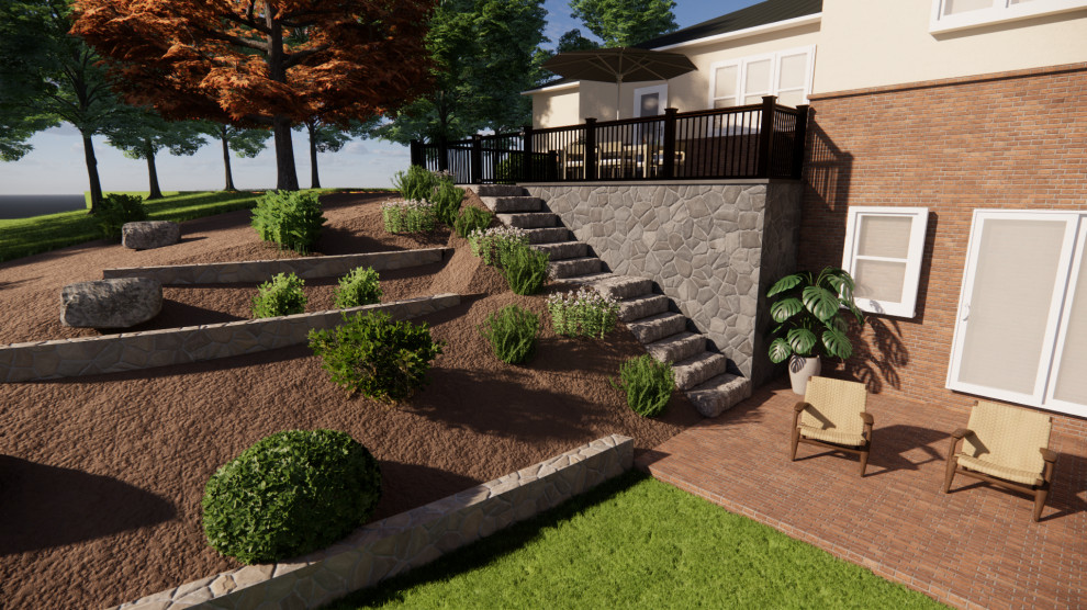 Round Hill Patio & Retaining Wall