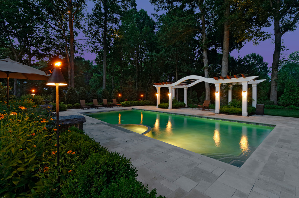 Design ideas for a traditional rectangular pool in DC Metro.