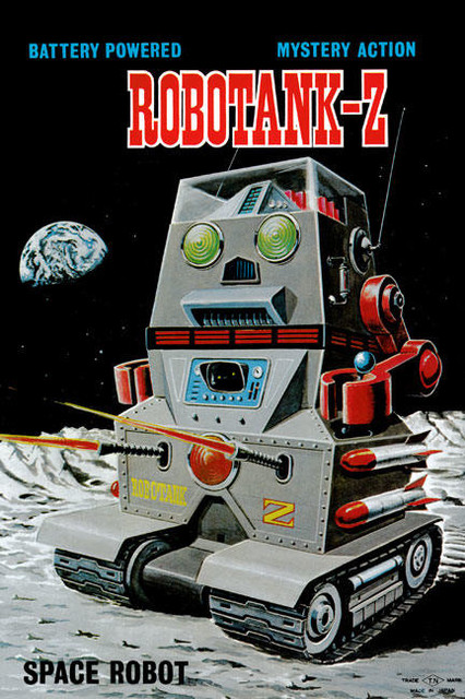 Robotank-Z Space Robot 12x18 Giclee on canvas