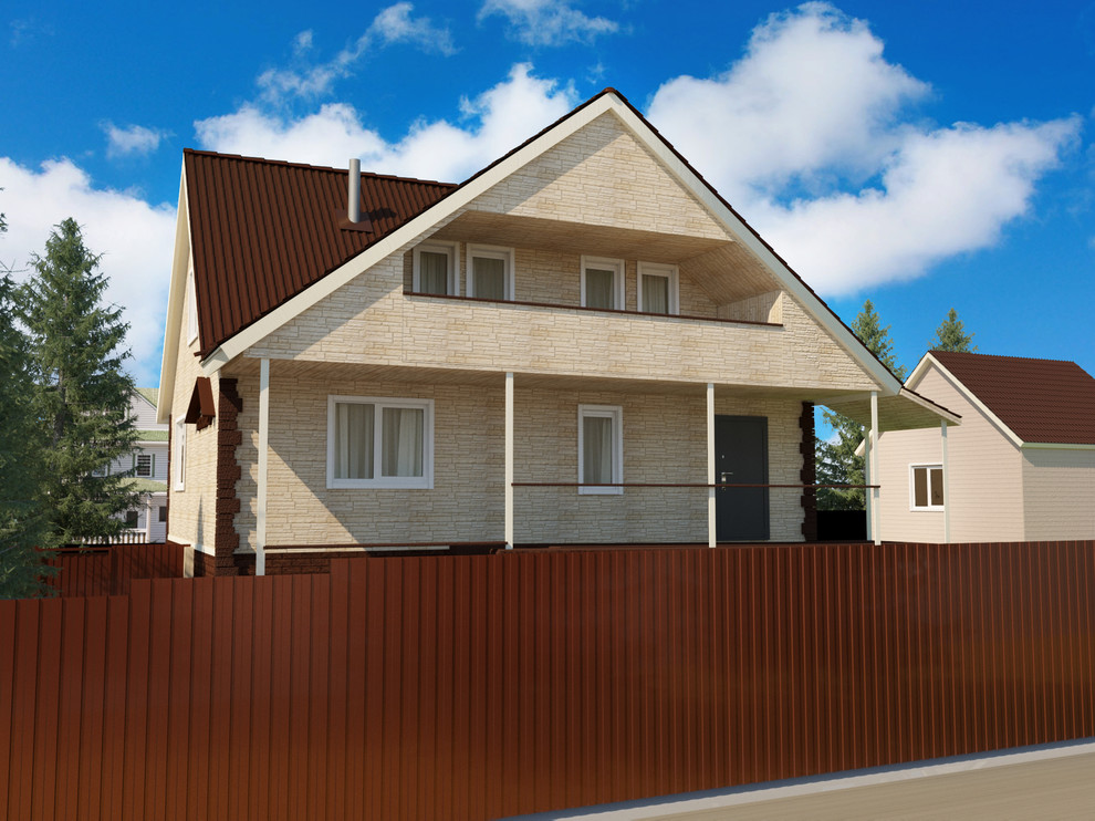 Дизайн фасада малоэтажного дома