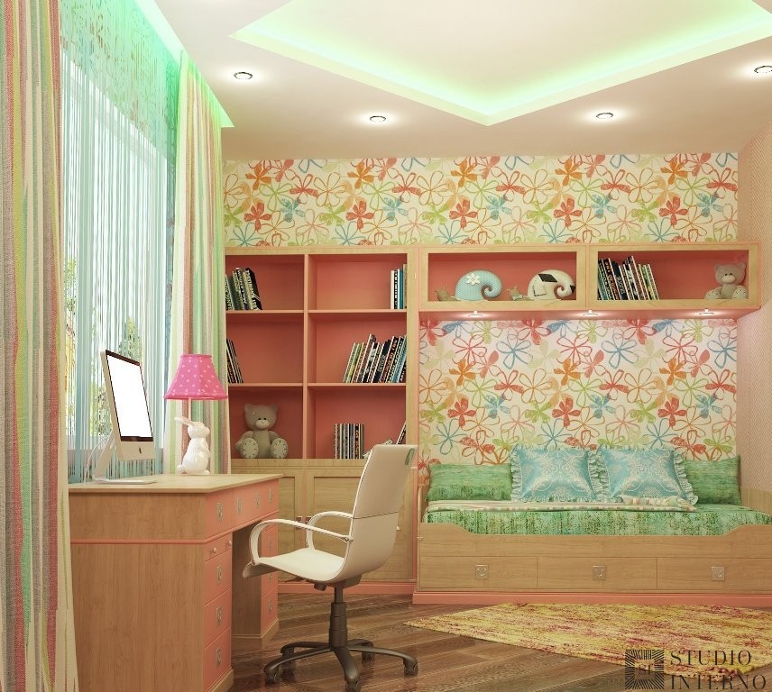 Интерьер квартиры выполнен в современном стиле .