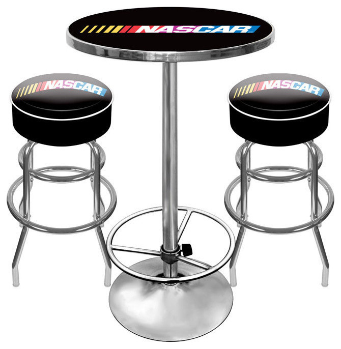 NASCAR Gameroom Combo - 2 Bar Stools and Table