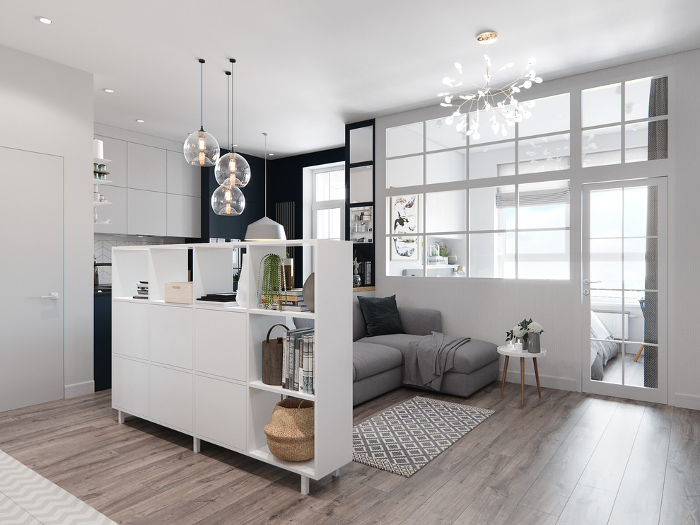 Белая квартира на набережной в ЖК Ривер парк