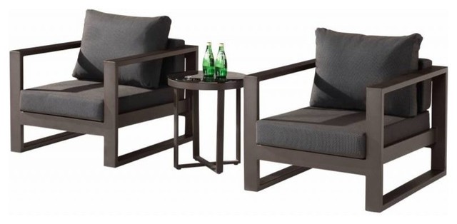 Amber Modern Outdoor Club Chair Set For 2