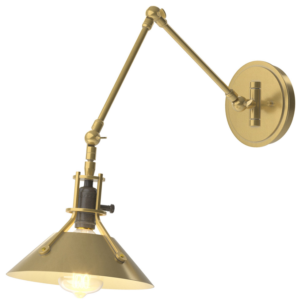 Henry Sconce, Modern Brass, Modern Brass Accents Industrial Swing