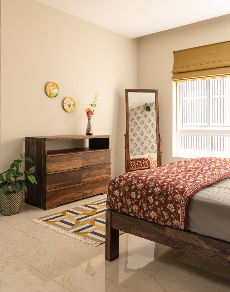 This is an example of a bedroom in Hyderabad.