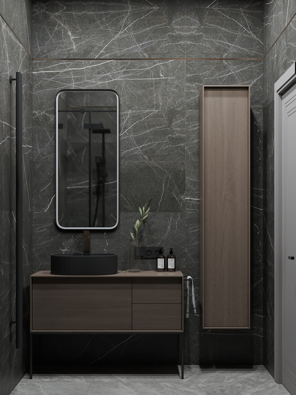 Дизайн-проект 3-комнатной картиры ЖК "Дом на Грота", 102 кв.м, Спб