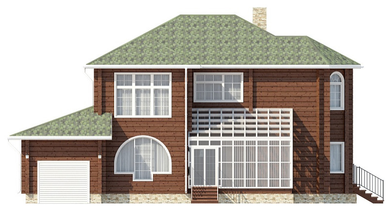 Дом с зимним садом | Клееный брус | Пегас 243