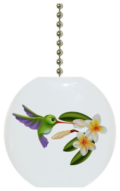 Hummingbird With Flowers Ceiling Fan Pull Traditional Ceiling