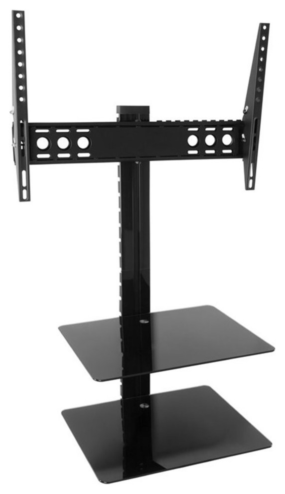 AVF Steel Tilt and Turn TV Mount with 2 AV Shelves for 37" to 60" TV in