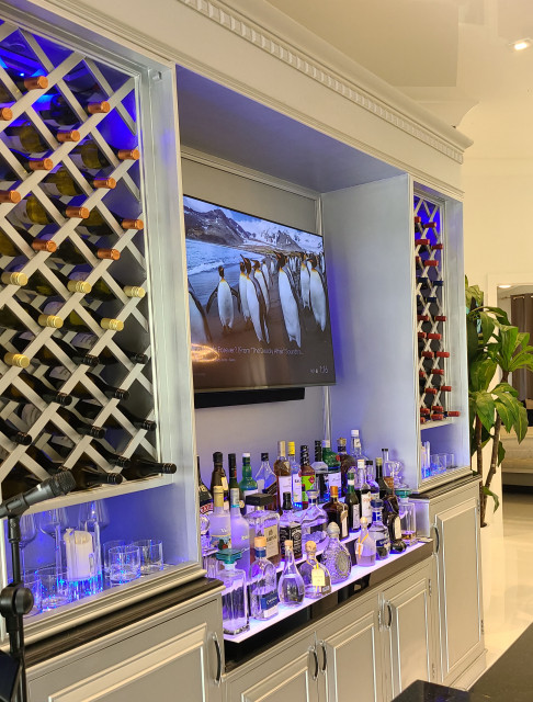 Silver Custom Home Bar Contemporary Home Bar Miami By