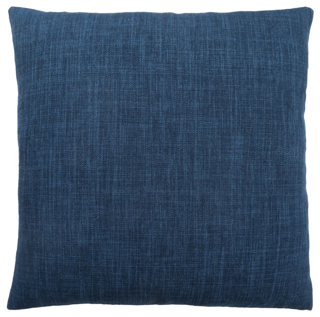 Square Accent Pillow In Dark Blue Contemporary Decorative