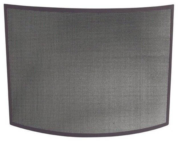 Pemberly Row Single Panel Curved Bronze Wrought Iron Screen