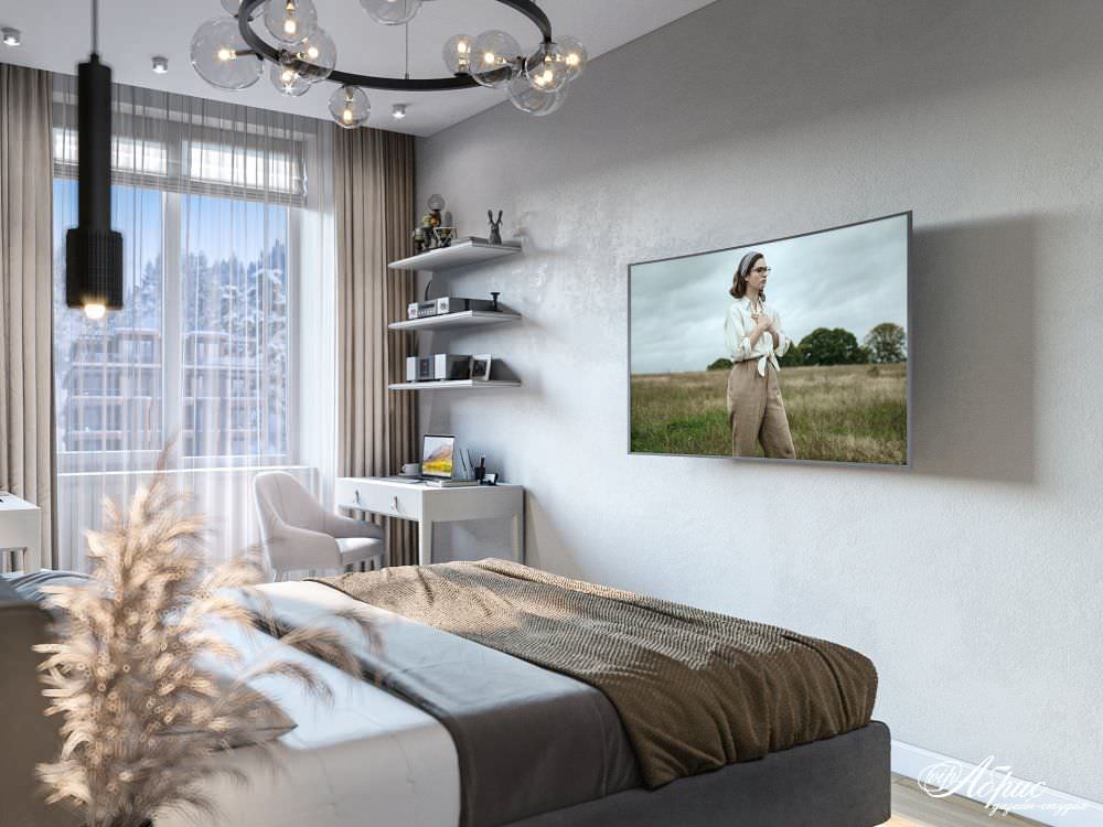 Дизайн евродвушки в ЖК Европейский (ул.Левитана)