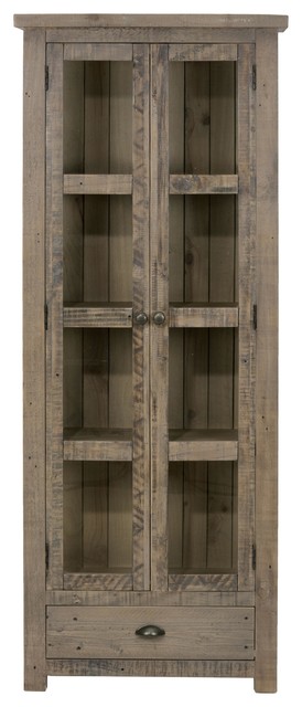 Slater Mill Pine Tall Display Cupboard