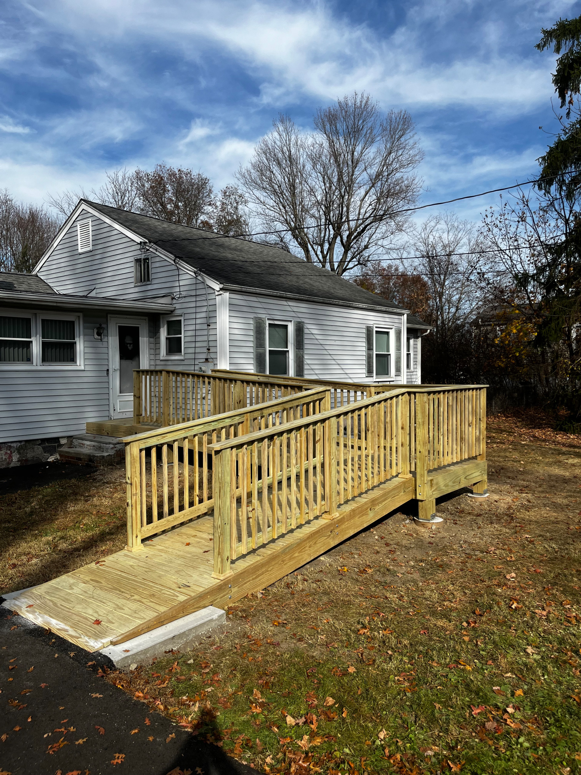 Pressure treated wood Handicap Ramp