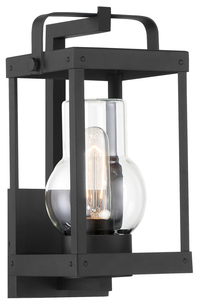 The Great Outdoors Sullivans Landing Outdoor Wall Light in Sand Coal Transitional Outdoor