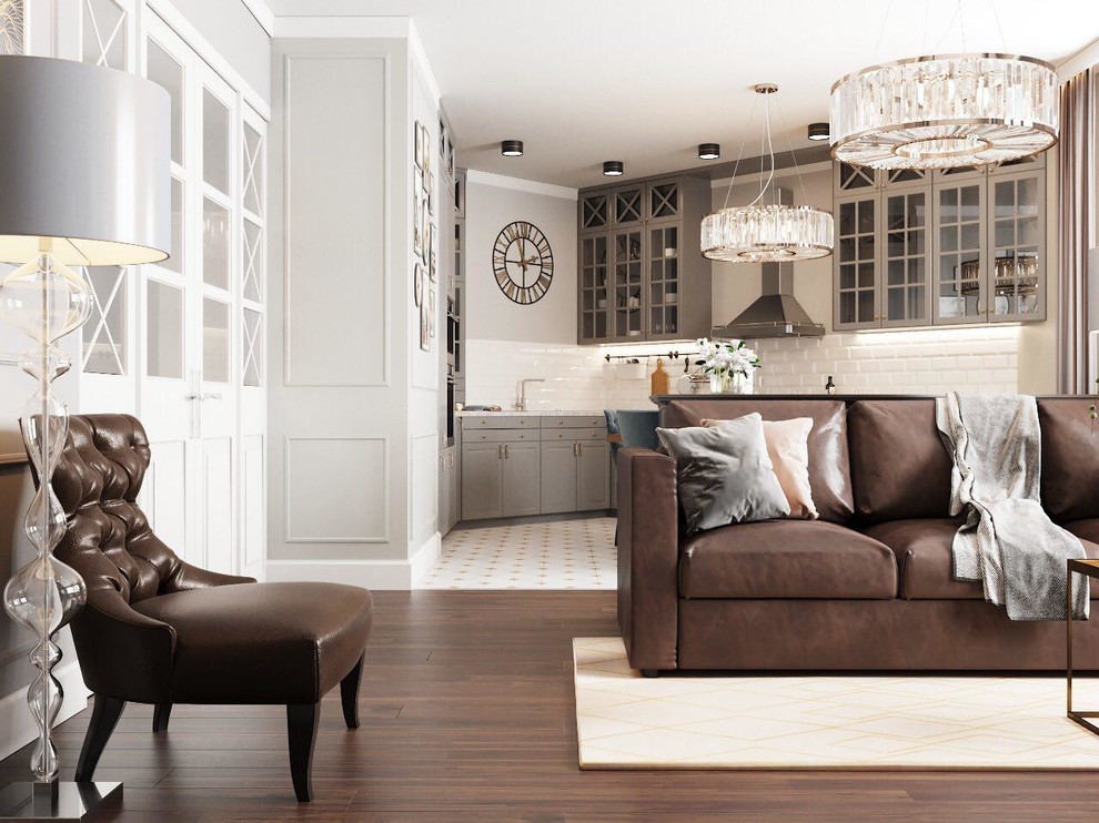 Дизайн трёхкомнатной квартиры в современной классике