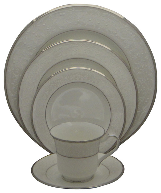 Noritake Silver Palace 5 Piece Place Setting Traditional Noritake Silver Palace 5 Piece Place Setting