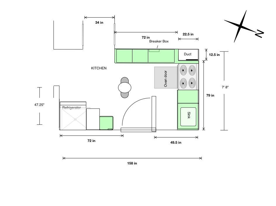 Need help with small kitchen counter space design