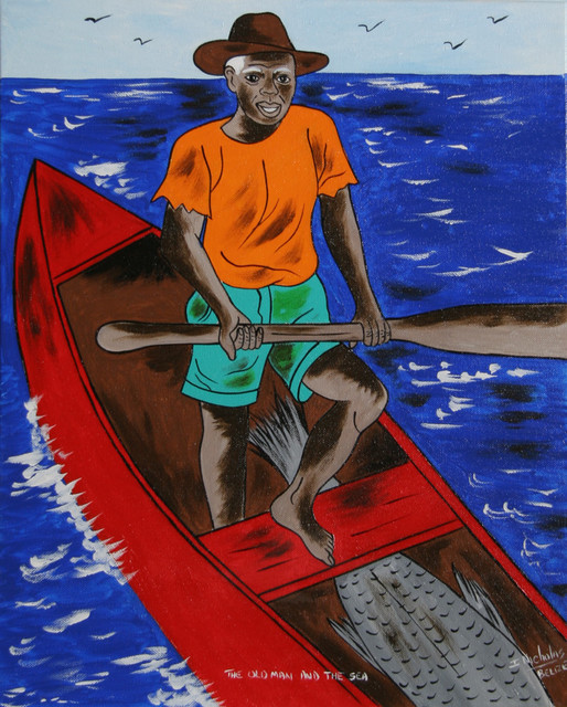 Isiah Nicholas, The Old Man and the Sea, Painting