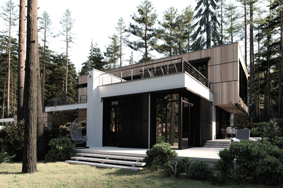 Визуализация частного дома в лесу