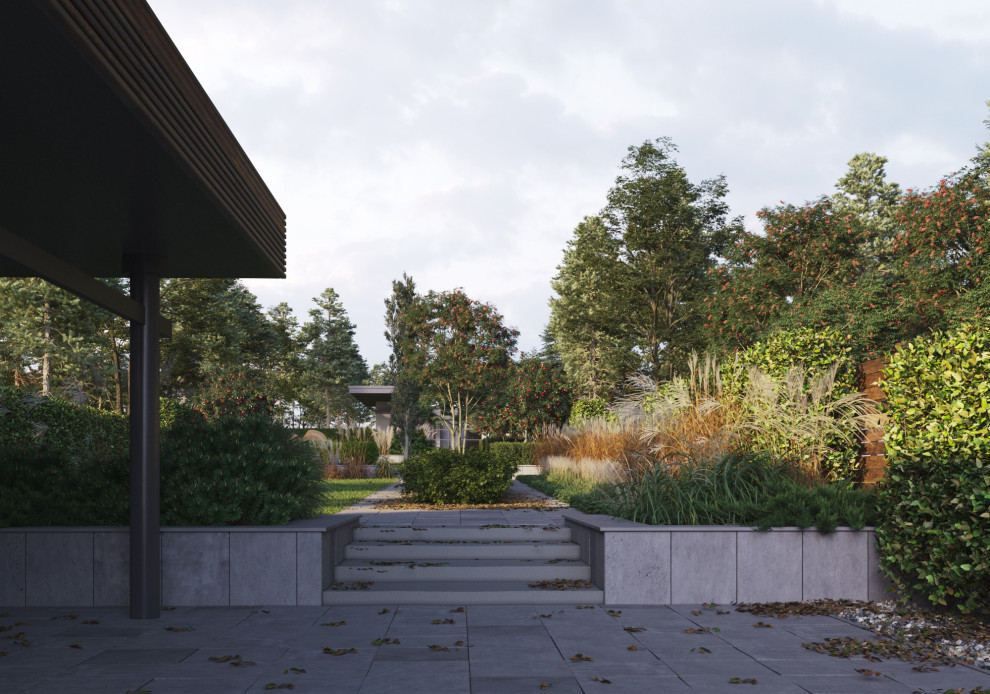 Сад на неудобной территории.