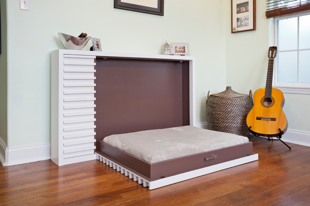 'The Luna': Modern Fold-out Pet Bed: Partially Open Position