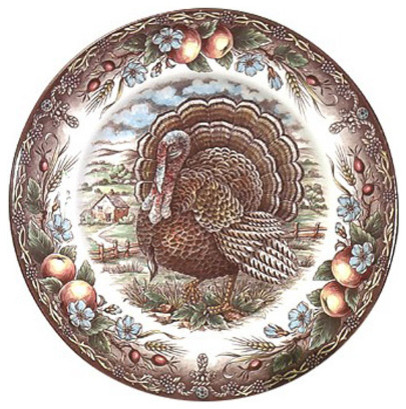 Cuthbertson Turkey Bread Butter Plate 7 1 8 Set Of 4 Traditional Salad And Dessert Plates By Winterfield Gifts