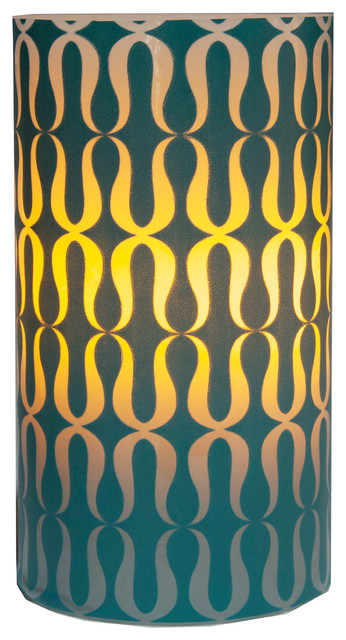 Wrapitz Glass and Flameless Candle Cover Decals, Retro Loops