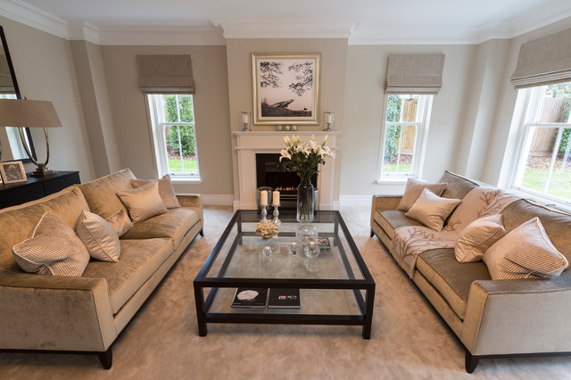 Brampton contemporary-vardagsrum