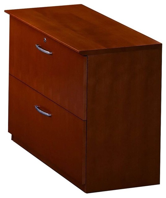 Mayline Napoli 2 Drawer Lateral Wood File Cabinet In Sierra Cherry