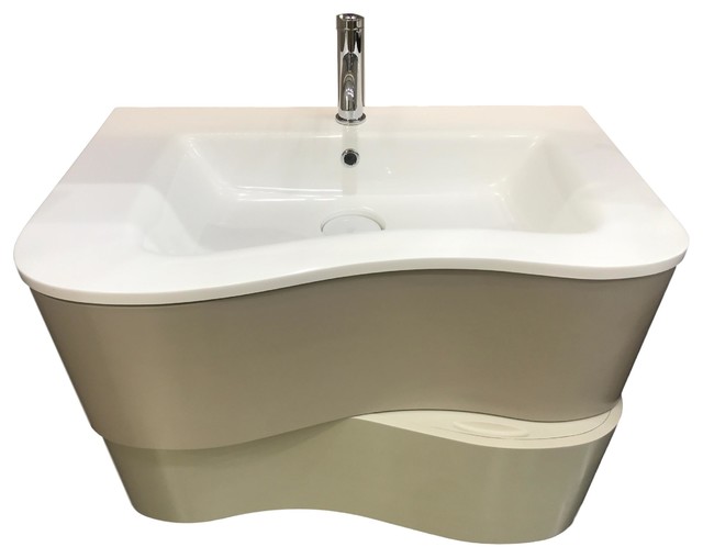 Aquamoon Cambria 31 1 2 Modern Wall Mount Bathroom Vanity Stone