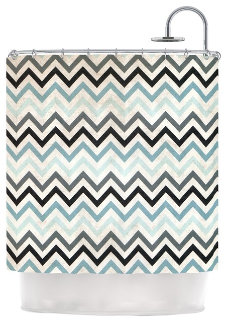 Teal Chevron Shower Curtain Teal Chevron Shower Curtain