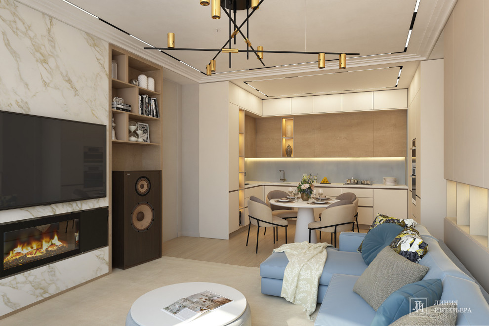 Дизайн интерьера 3-х комнатной квартиры в ЖК Триколор