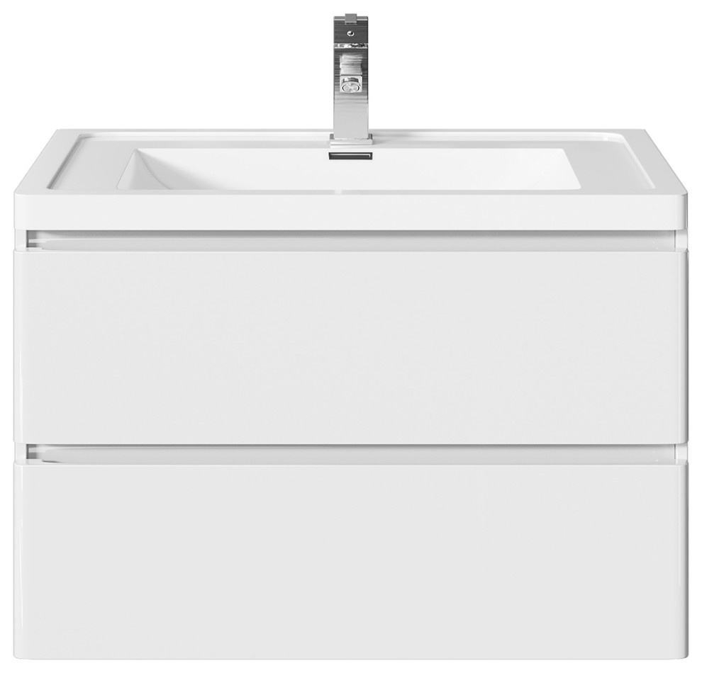 Eviva Victoria 32" Glossy White Modern Bathroom Vanity Modern