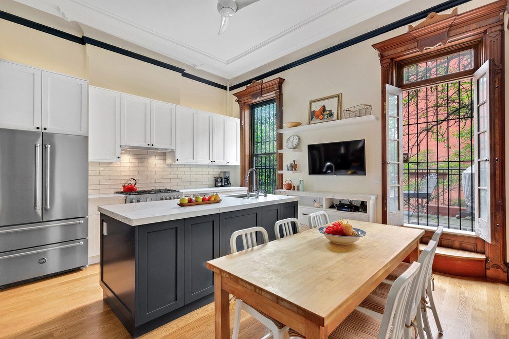 Park Slope Brownstone Kitchen Renovation Transitional Kitchen