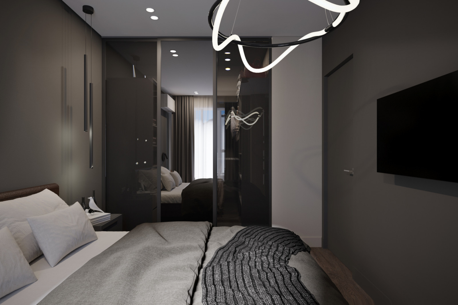 Дизайн проект квартиры в современном стиле, для девушки.