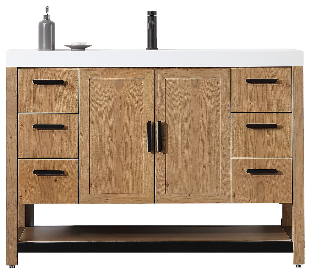 WINCHESTER Freestanding Modern Bathroom Vanity, 48" Transitional