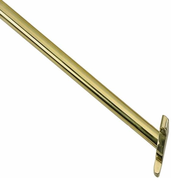 Brass Accents Carpet Rod Holder W/Rod - 4' Pair W/O Finial Polished Brass